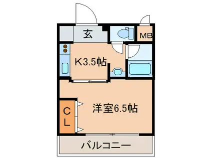 第13関根マンション(1DK/7階)の間取り写真