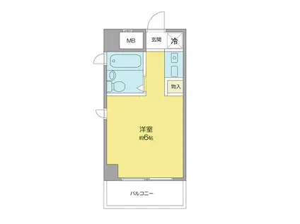 春里第一ビル(ワンルーム/3階)の間取り写真