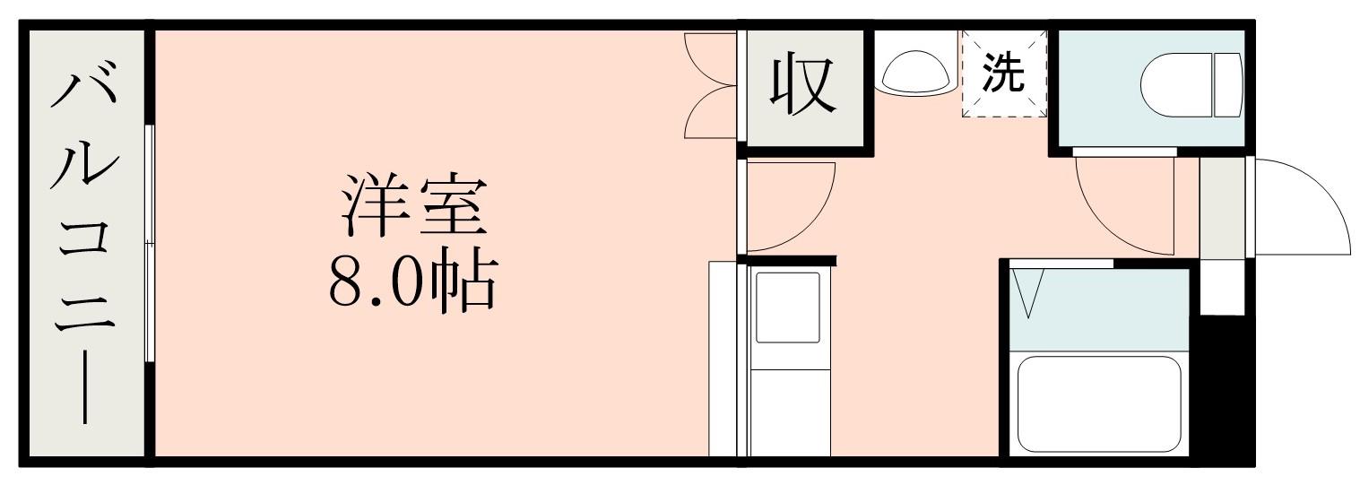アミューズ鴨池(1K/5階)の間取り写真