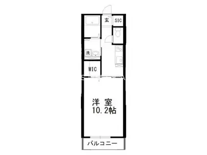 HARU MAISON(1K/1階)の間取り写真