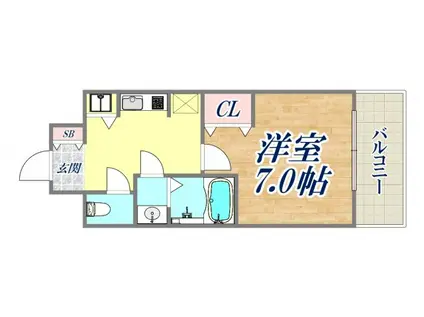 LAV神戸三宮(1K/5階)の間取り写真