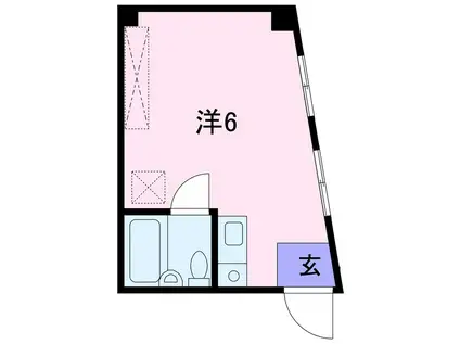 パインドール浅草(ワンルーム/3階)の間取り写真