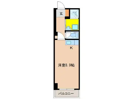 TOKIWA13ビル(ワンルーム/2階)の間取り写真