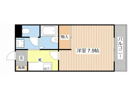 ハイツ・ユウリ(1K/2階)の間取り写真