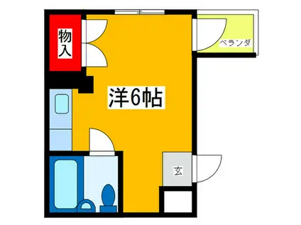 高津マンション(ワンルーム/2階)の間取り写真