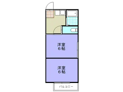 STハイツ中の橋(2K/2階)の間取り写真