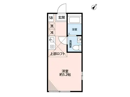 HILLTOP横浜(ワンルーム/1階)の間取り写真
