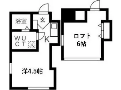 サングレートESAKAII(1K/9階)の間取り写真