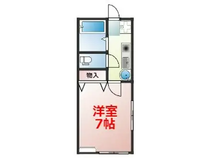 E・スタイリオ小田原(1K/2階)の間取り写真