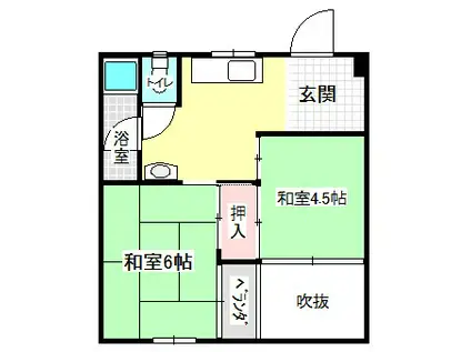 中野マンション(2DK/3階)の間取り写真