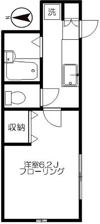 フラットイソ 1階階 間取り