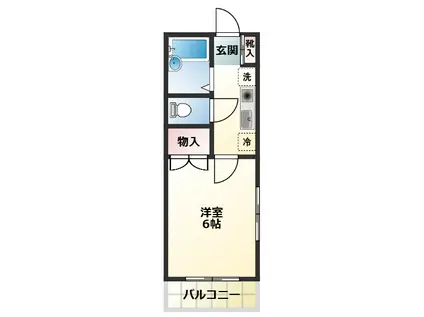 パークプラッツ(1K/3階)の間取り写真