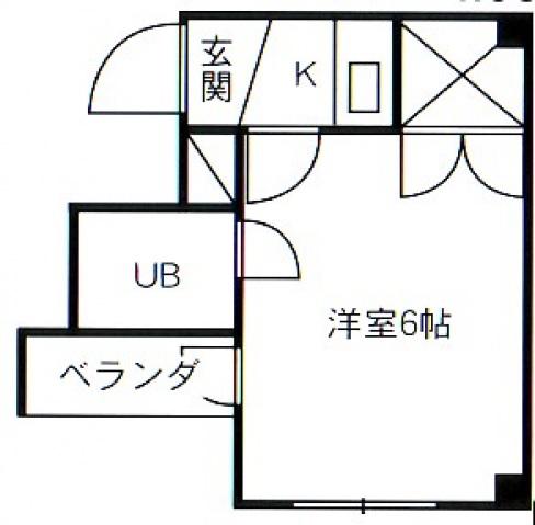 曙藤村ビル(1K/3階)の間取り写真