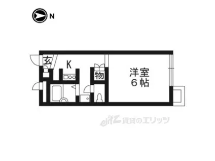 レオパレスMIRAI(ワンルーム/2階)の間取り写真