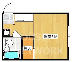 サンクシャンブル(ワンルーム/1階)の間取り写真