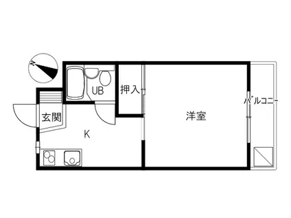 DA CAPO(1K/3階)の間取り写真