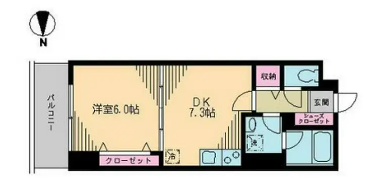 クレドラテース白河 6階階 間取り