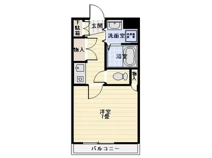 みやたマンション(1K/2階)の間取り写真