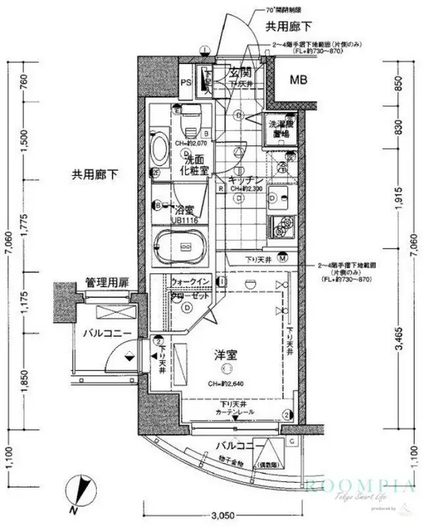 アーバンファースト神楽坂 6階階 間取り