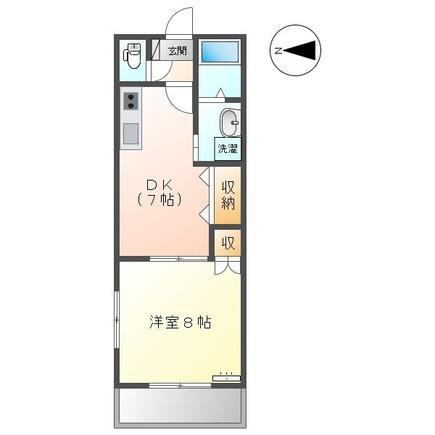エクセレンス小森野(1DK/2階)の間取り写真