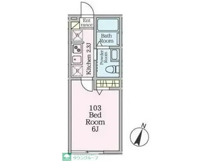 レジェンド・スクエア横濱ー鶴ヶ峰 III(1K/1階)の間取り写真