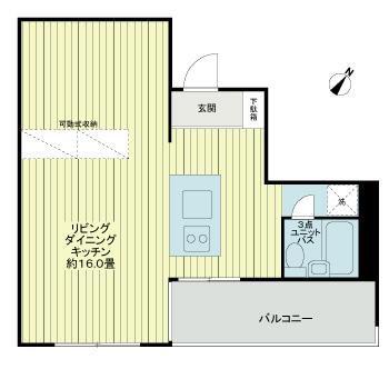 パークブリージェ井の頭(ワンルーム/3階)の間取り写真