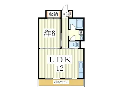 山口マンション(1LDK/2階)の間取り写真