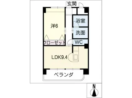 TS IORI(1LDK/2階)の間取り写真