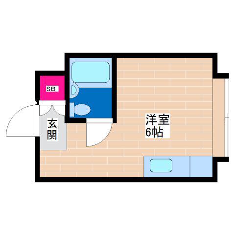 グランドハイツ喜連(ワンルーム/2階)の間取り写真