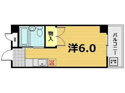 なごみハイツ(1K/4階)の間取り写真