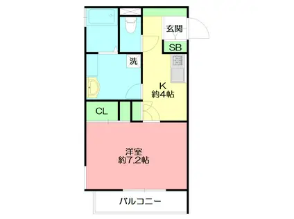 コンフォートエスト(1K/1階)の間取り写真