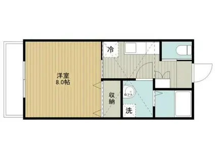 ピュアハイムA.K(1K/2階)の間取り写真