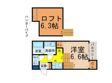 VITA鳴浜(1K/1階)の間取り写真