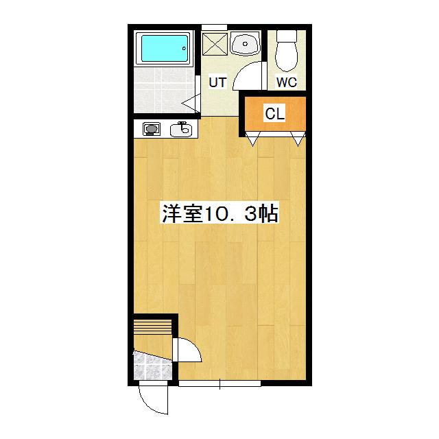 アーバンライフII(ワンルーム/2階)の間取り写真