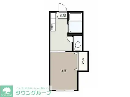 ハイツゆき(1K/1階)の間取り写真