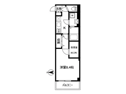 CASA 南千住(1K/3階)の間取り写真