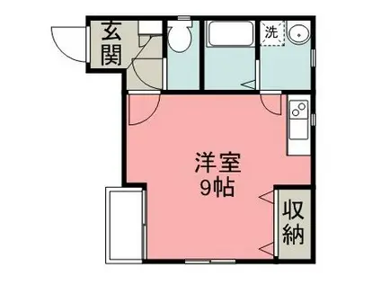 シャルムアシべ(1K/3階)の間取り写真