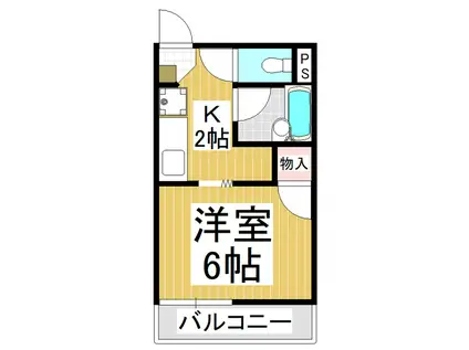 エクセレント田口(1K/1階)の間取り写真