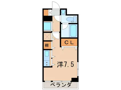 ノヴェルマンション443(ワンルーム/2階)の間取り写真