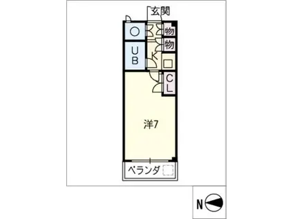 東和プリンセス(1K/5階)の間取り写真