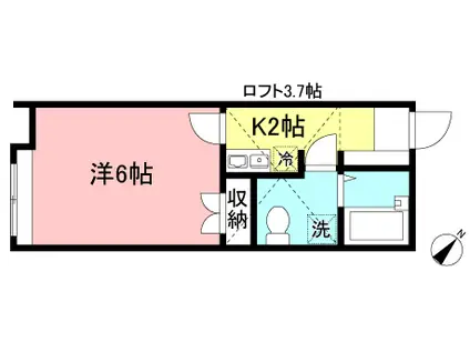 アザーレ(1K/1階)の間取り写真