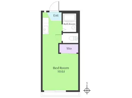 カルム桜新町B(ワンルーム/1階)の間取り写真