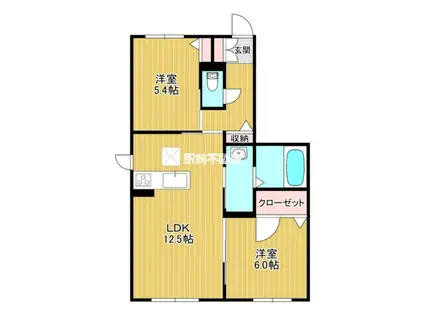 アトレ和泉II C棟(2LDK/1階)の間取り写真