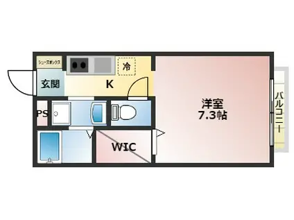 地下鉄堺筋線 天下茶屋駅 徒歩12分 2階建 築18年(1K/1階)の間取り写真