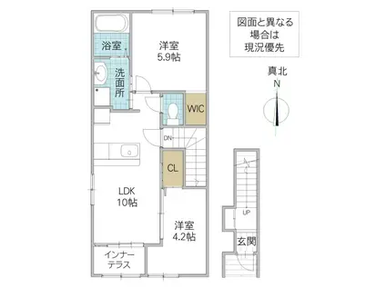 GRAN MITSU(2LDK/2階)の間取り写真