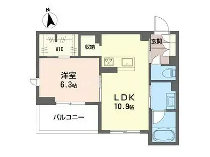 ルピナス グランデ(1LDK/2階)の間取り写真