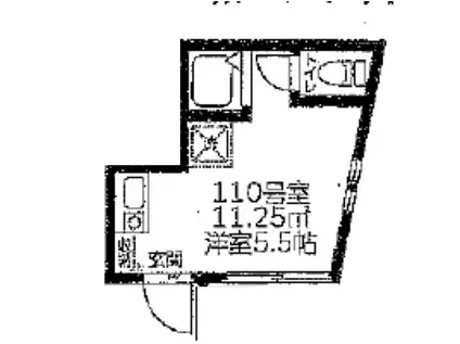 ウッド84(ワンルーム/1階)の間取り写真