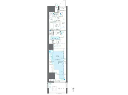 ZOOM目黒かむろ坂(ワンルーム/3階)の間取り写真