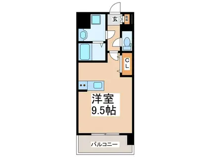 SQUARE三里木駅前(ワンルーム/2階)の間取り写真