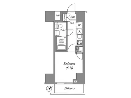 GENOVIAお花茶屋SKYGARDEN(1K/4階)の間取り写真